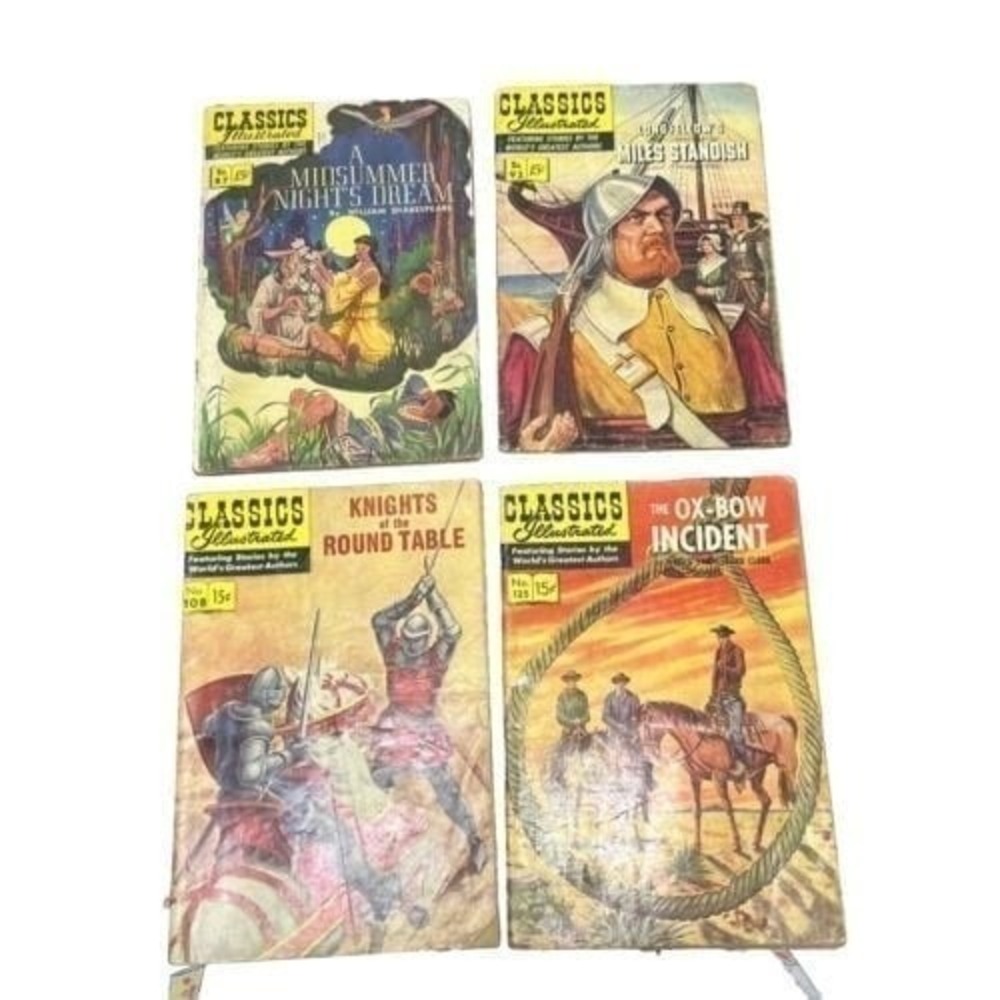 Classics Illustrated Lot 87 92 108 125 Ox Bow Midsummer Knights Miles Standish